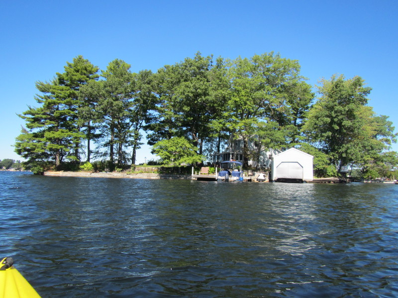 Boston Kayaker Kayaking on ster Lake aka "Lake Chaubunagungamaug