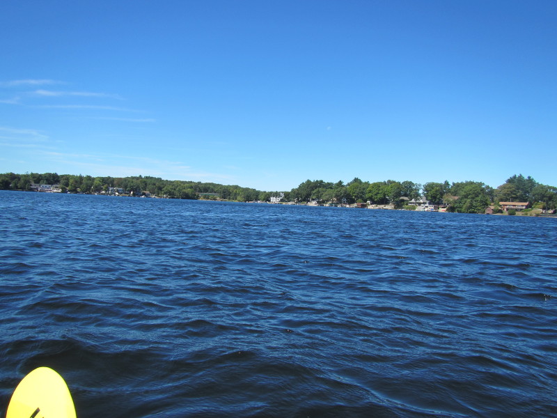 Boston Kayaker Kayaking on ster Lake aka "Lake Chaubunagungamaug