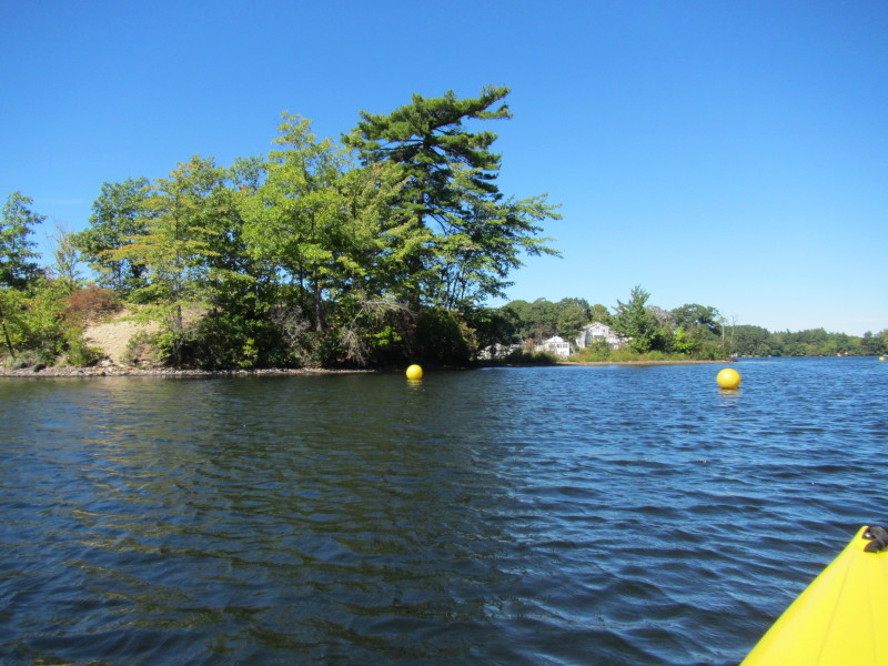 Boston Kayaker Kayaking on ster Lake aka "Lake Chaubunagungamaug