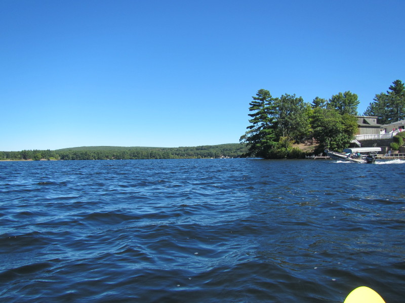 Boston Kayaker Kayaking on ster Lake aka "Lake Chaubunagungamaug