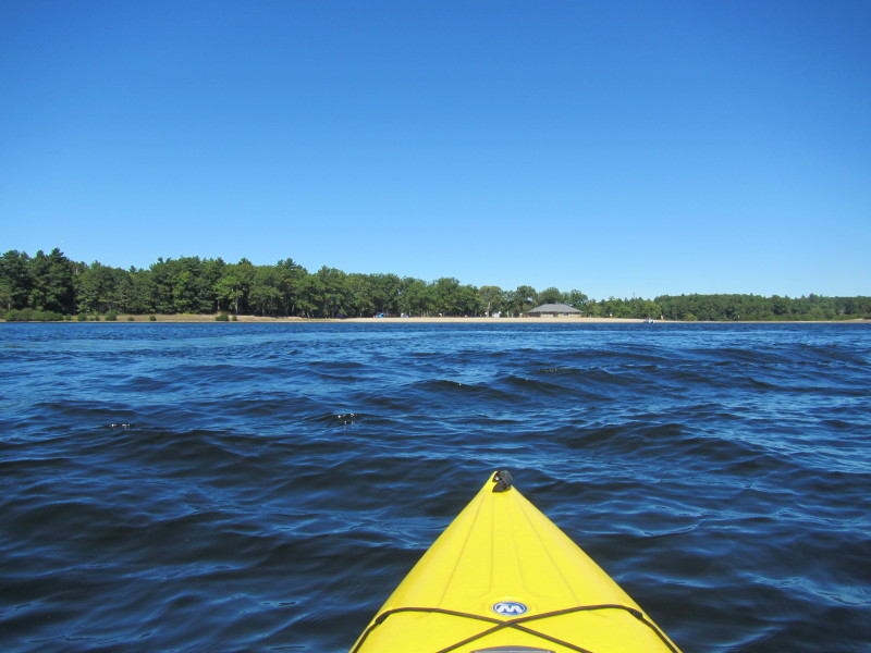 Boston Kayaker Kayaking on ster Lake aka "Lake Chaubunagungamaug