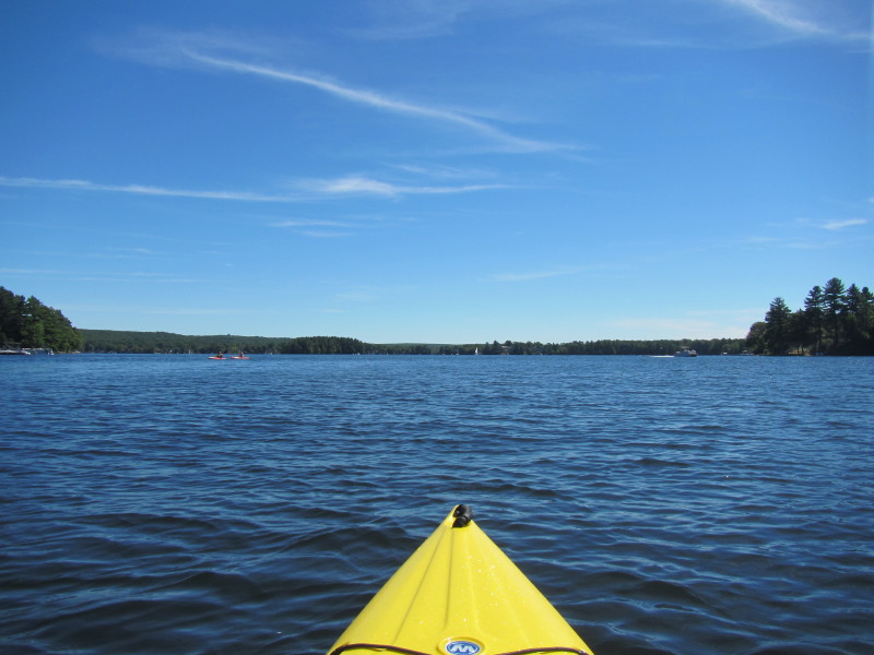 Boston Kayaker Kayaking on ster Lake aka "Lake Chaubunagungamaug