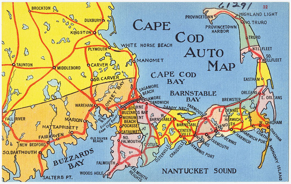 Map Of Boston And Cape Cod Cape Cod Auto Map | Bostonography