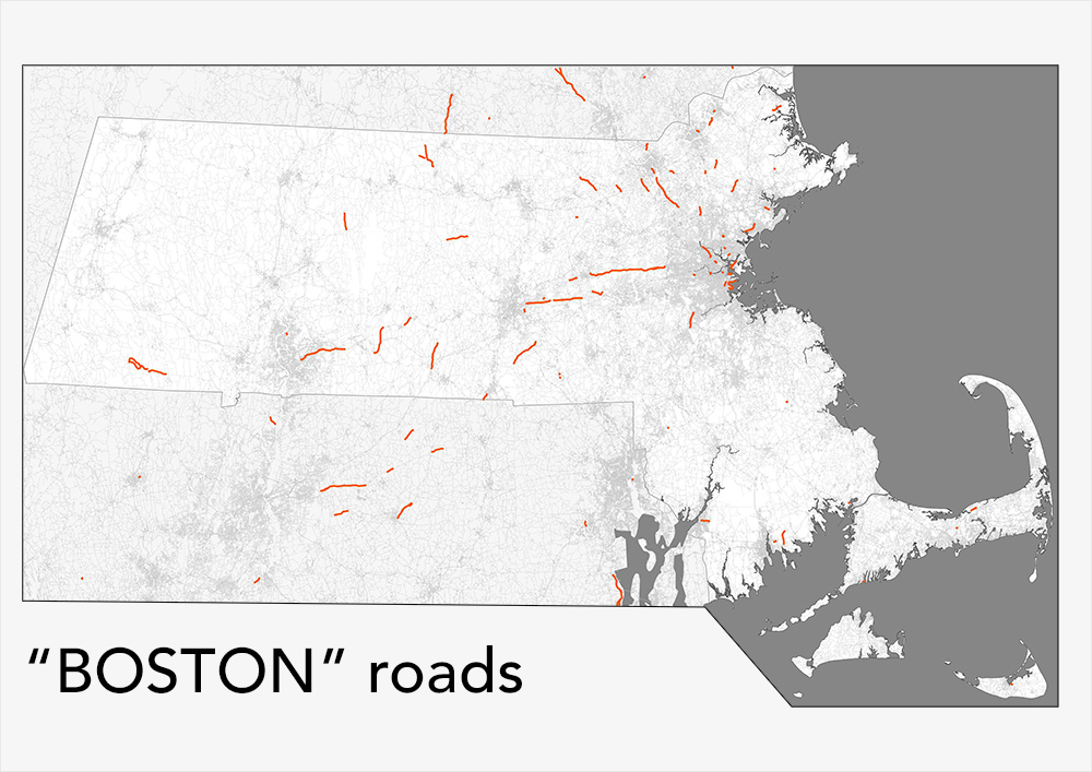 “Boston” roads Bostonography