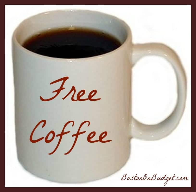 free coffee Boston on Budget