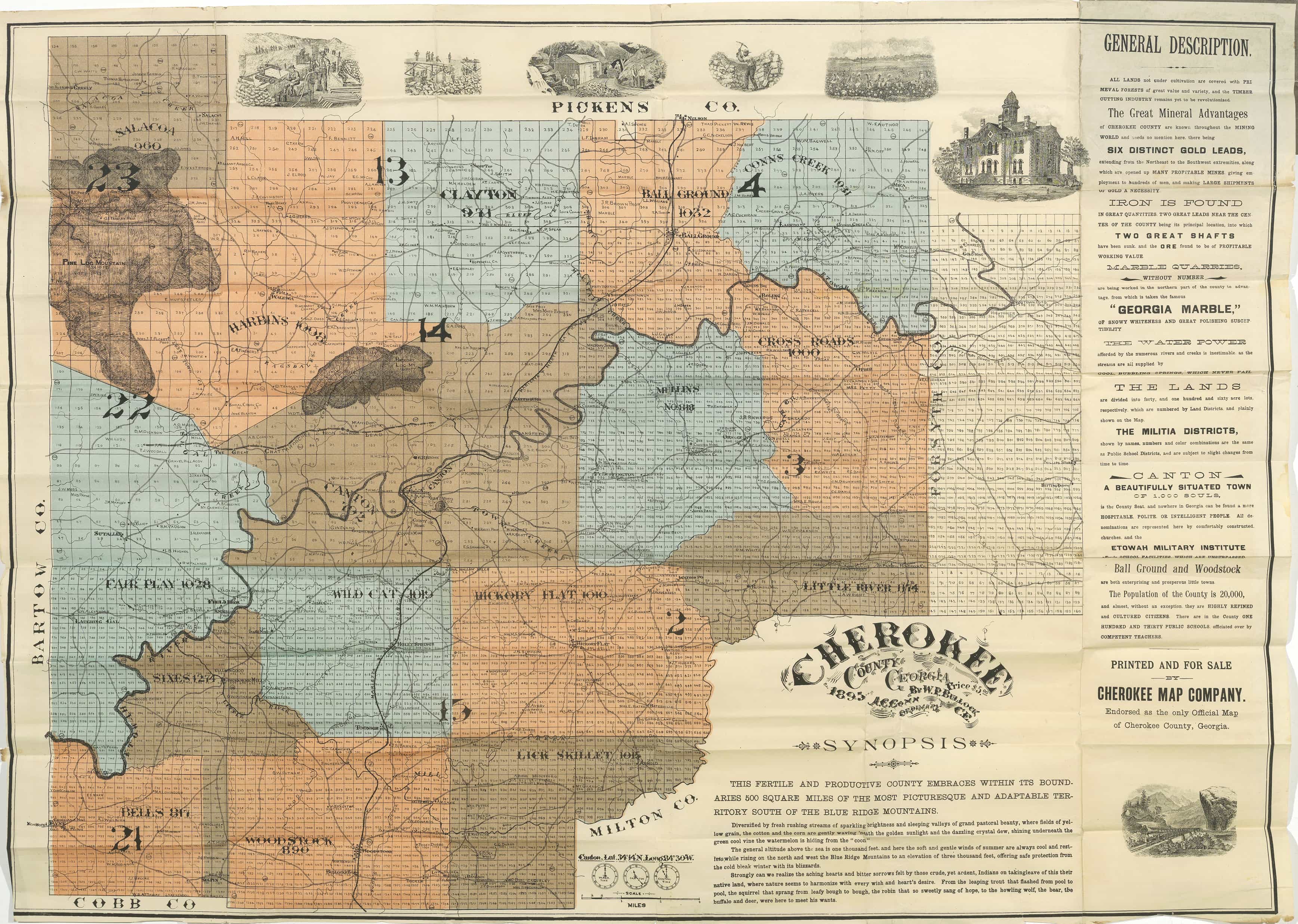 Opportunity beckons in Cherokee County, Rare & Antique Maps