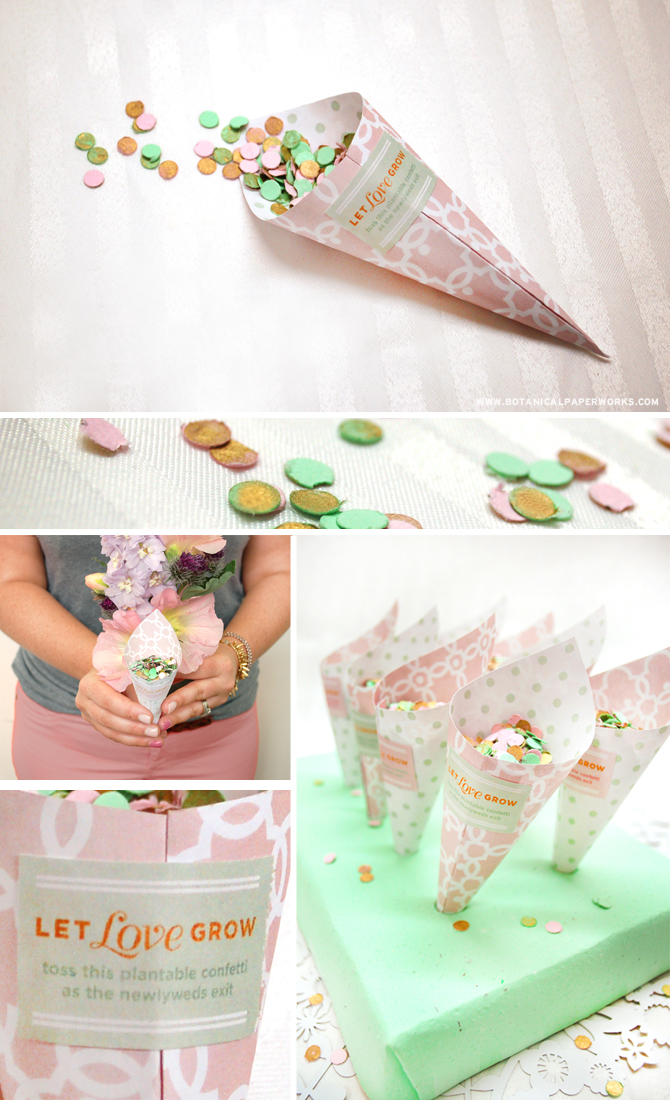 {free printable} Biodegradable Confetti Cones and DIY tutorial