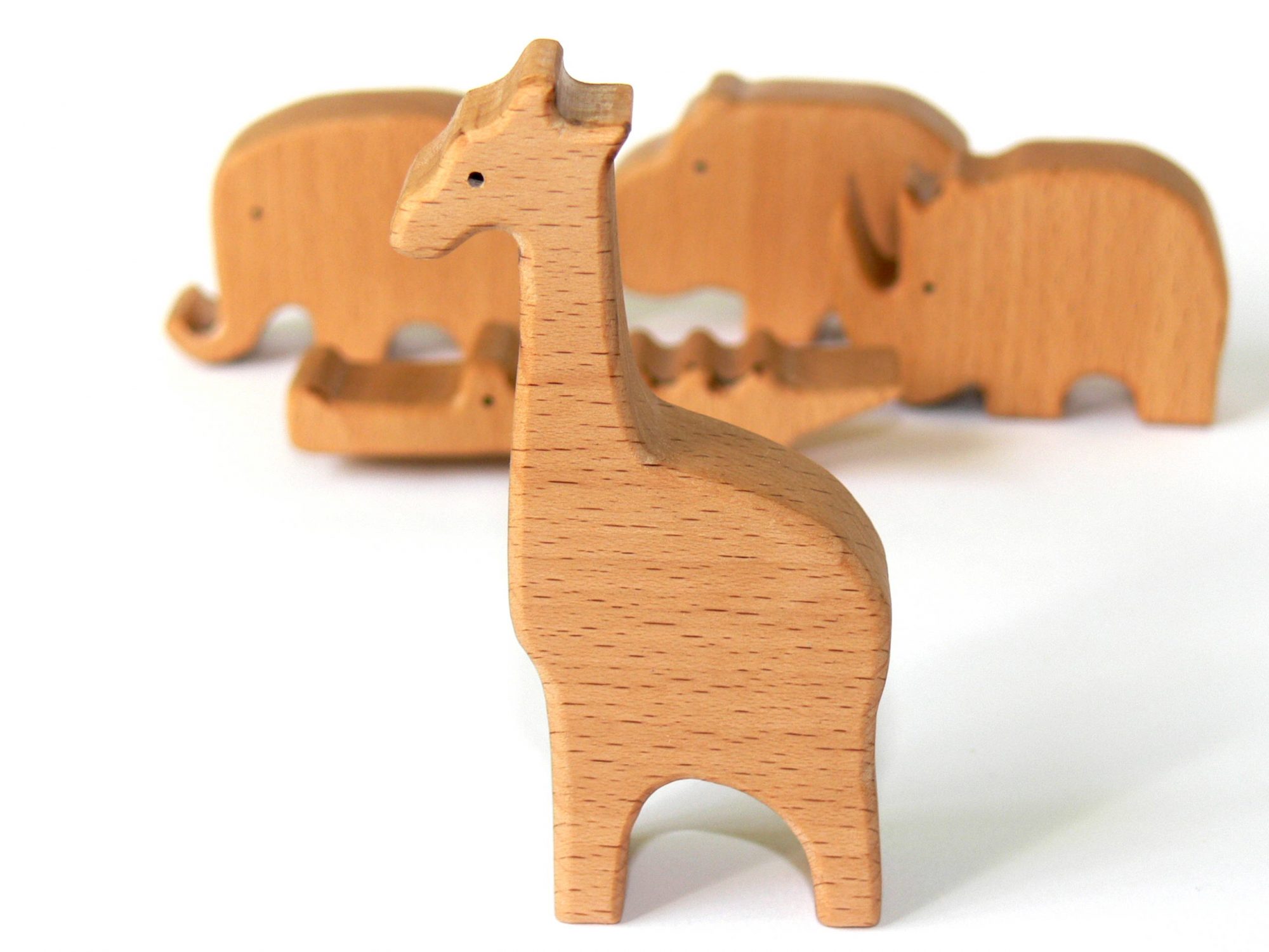 Baby Giraffe Wooden Toy Eco friendly handmade wooden toys by Botanica