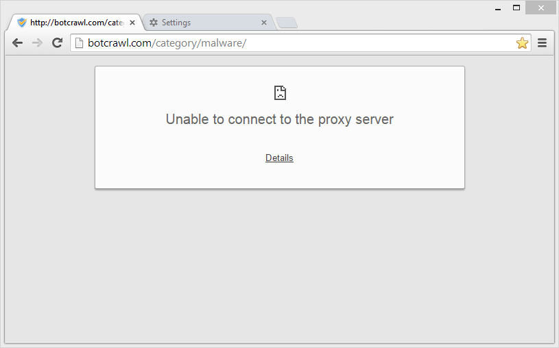 How to fix "Unable to connect to the proxy server" on Google Chrome