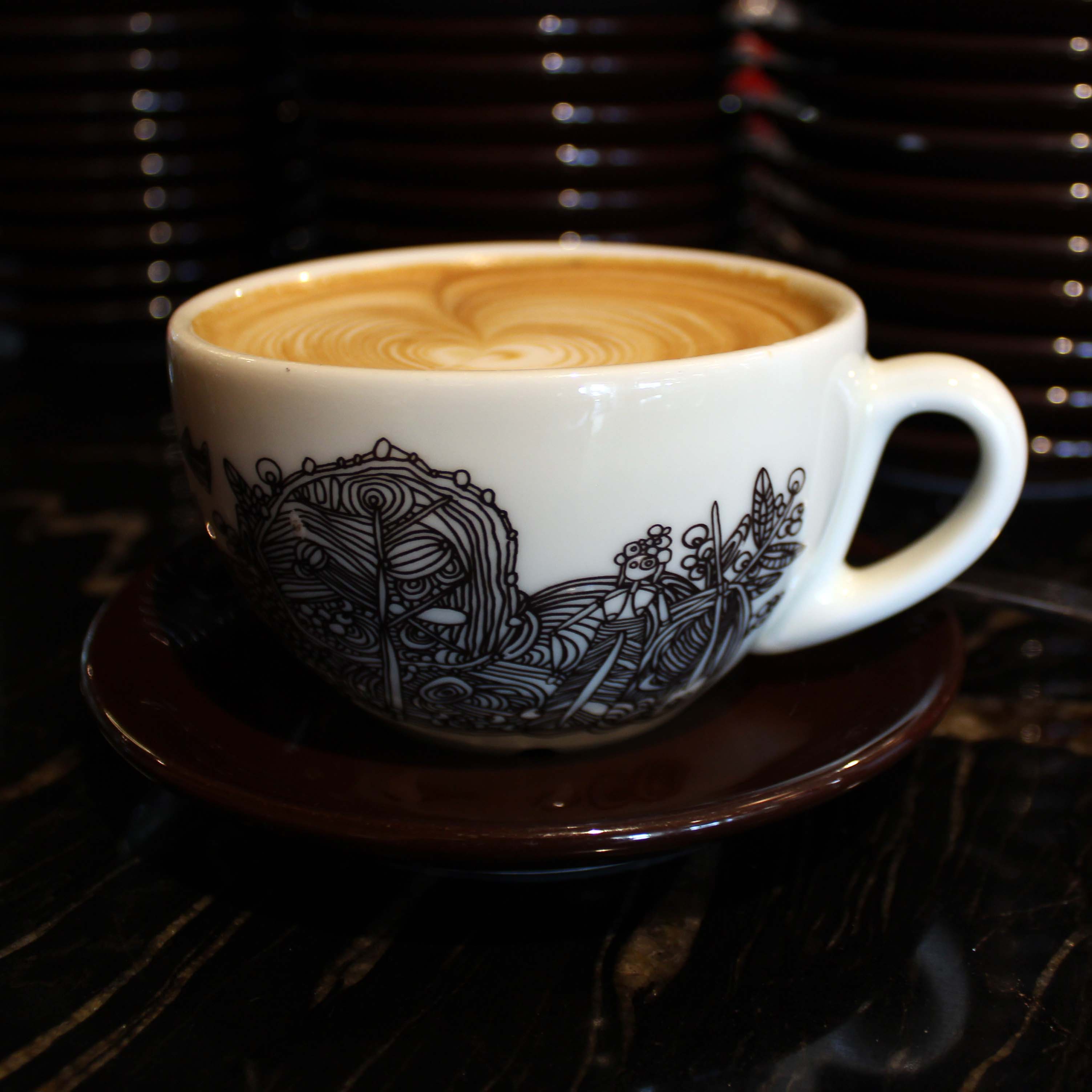 Large Coffee Cup And Saucer Whittard Hand Painted Stars Large Coffee