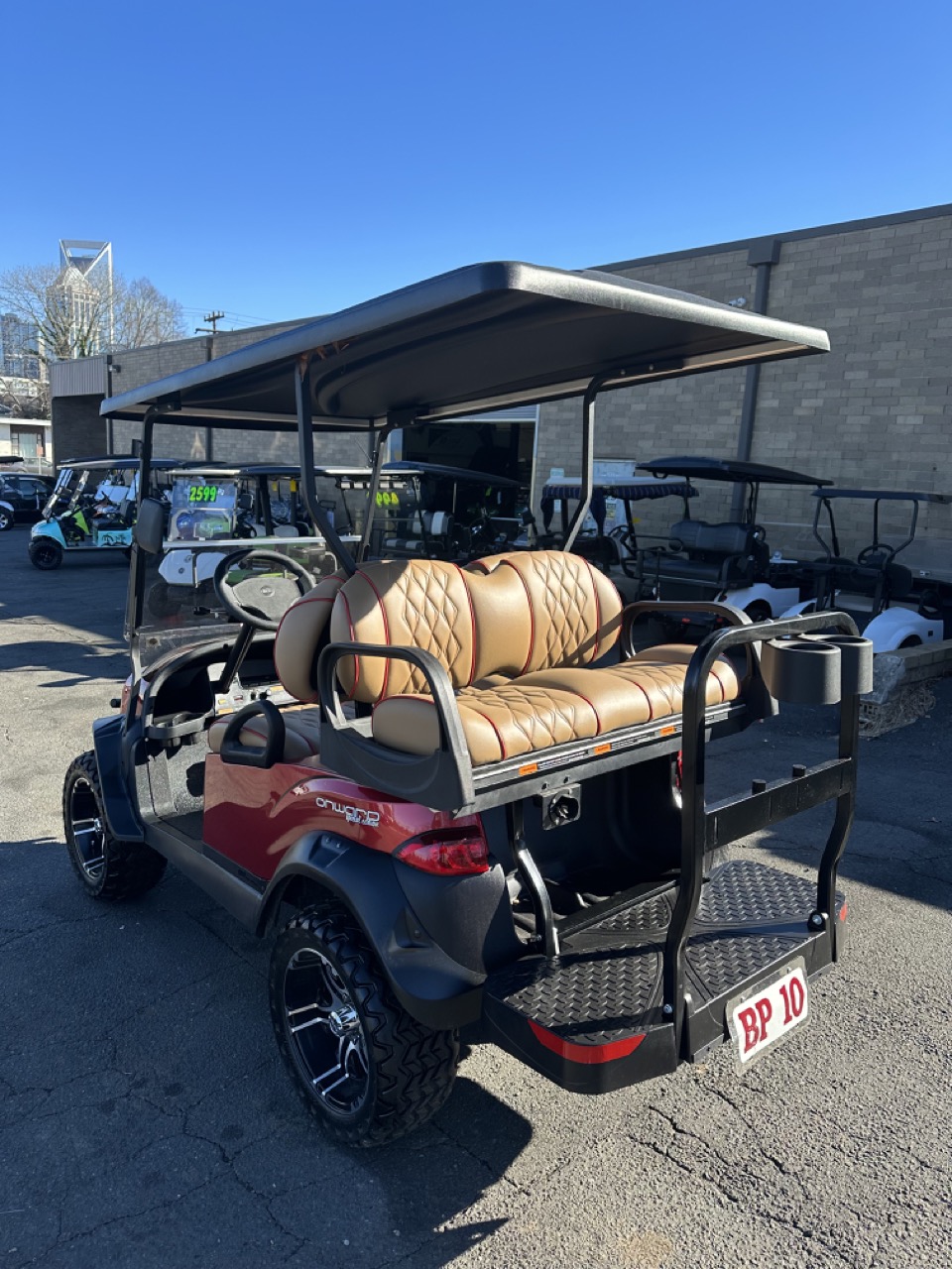 Club Car Red Onward Lifted Electric Golf Cart! Botero Carts