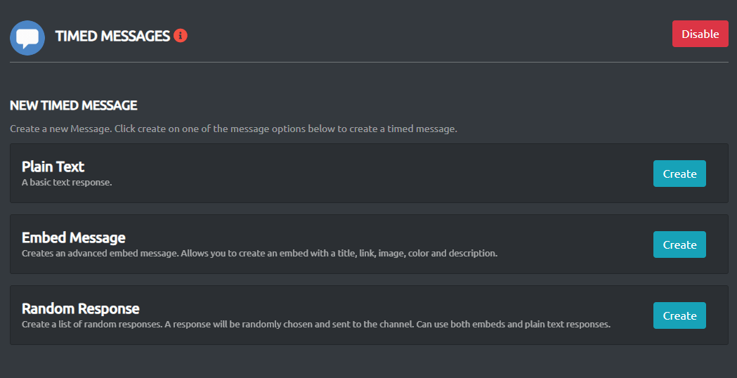 Discord Timed Messenger Bot BotGhost Discord Bot Maker