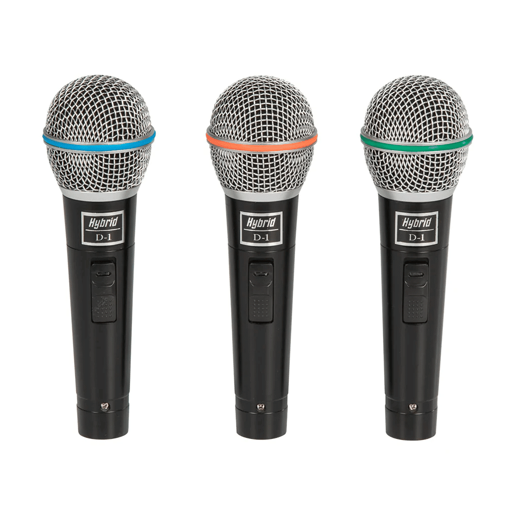 Studio Microphones Hybrid D1 MKII Dynamic Microphones with Cables