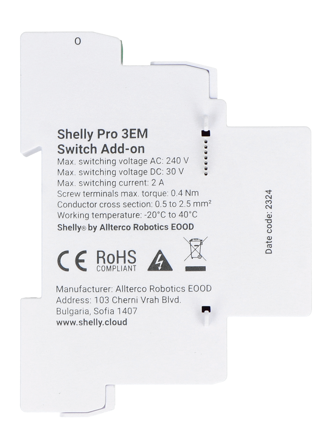 Shelly Pro 3EM Swich Add-On - przełącznik izolowany galwanicznie