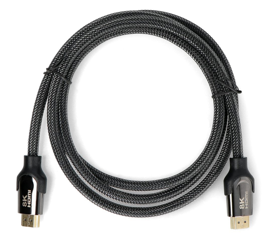 HDMI Cable shielded CU 48Gb/s 1,5m black Akyga AKHD30S Botland