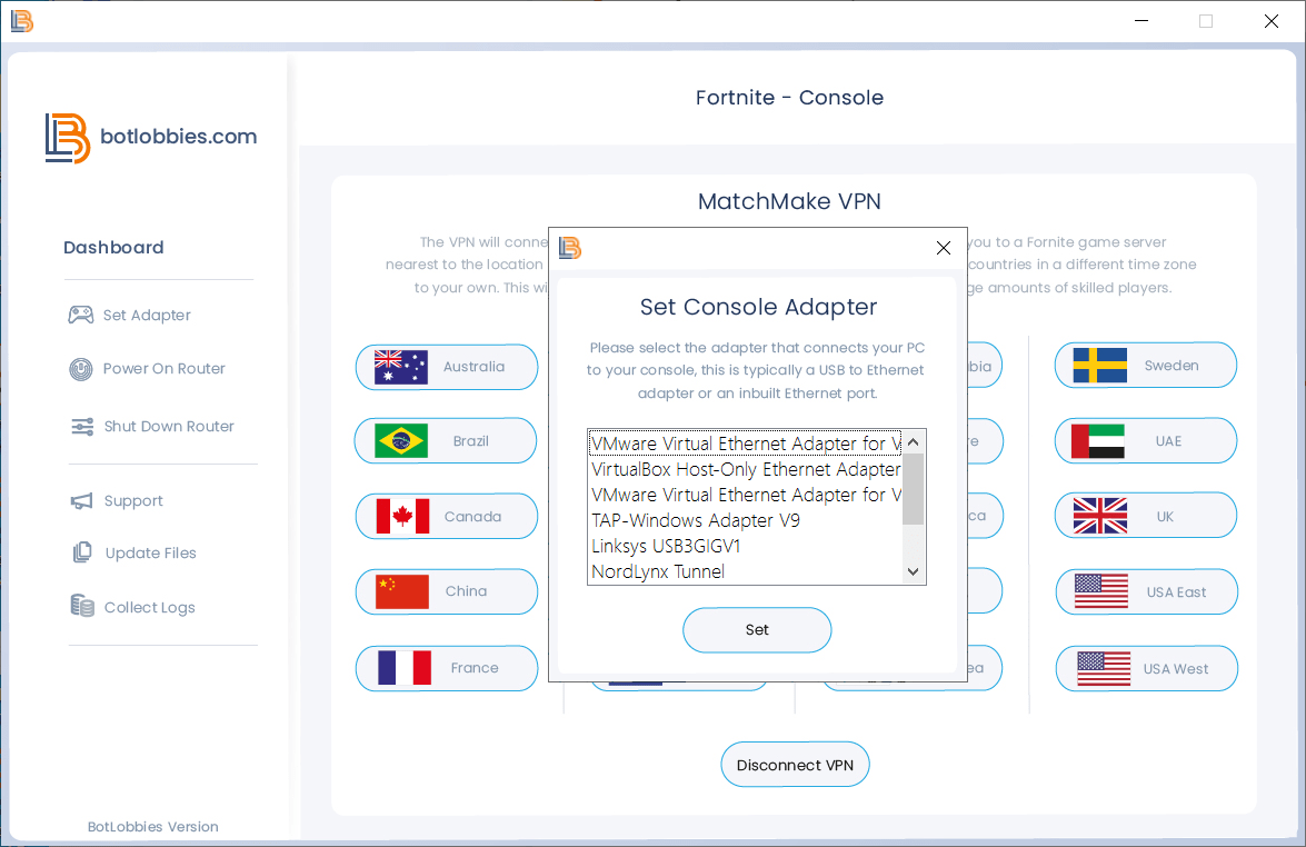 MatchMake VPN 1 Console VPN Best Fortnite Bot Lobbies