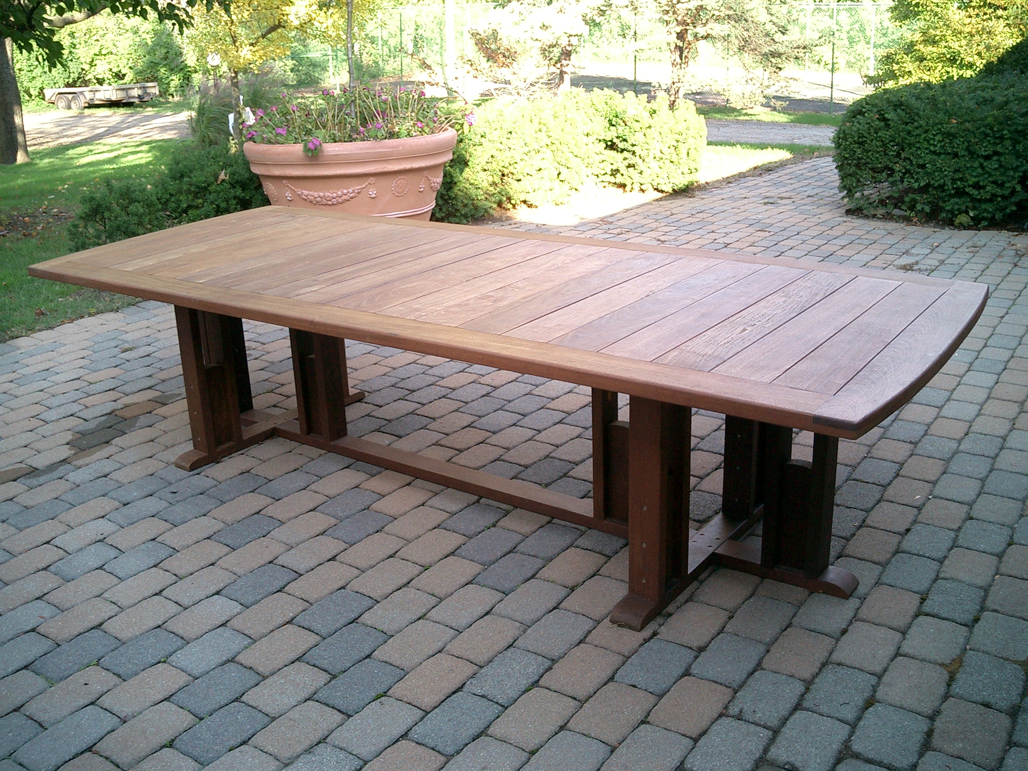 Rectangular Ipe' Dining Table Bottega Handmade outdoor furniture of