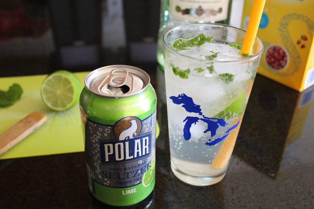 Seltzer Mojito Bottom Left of the Mitten