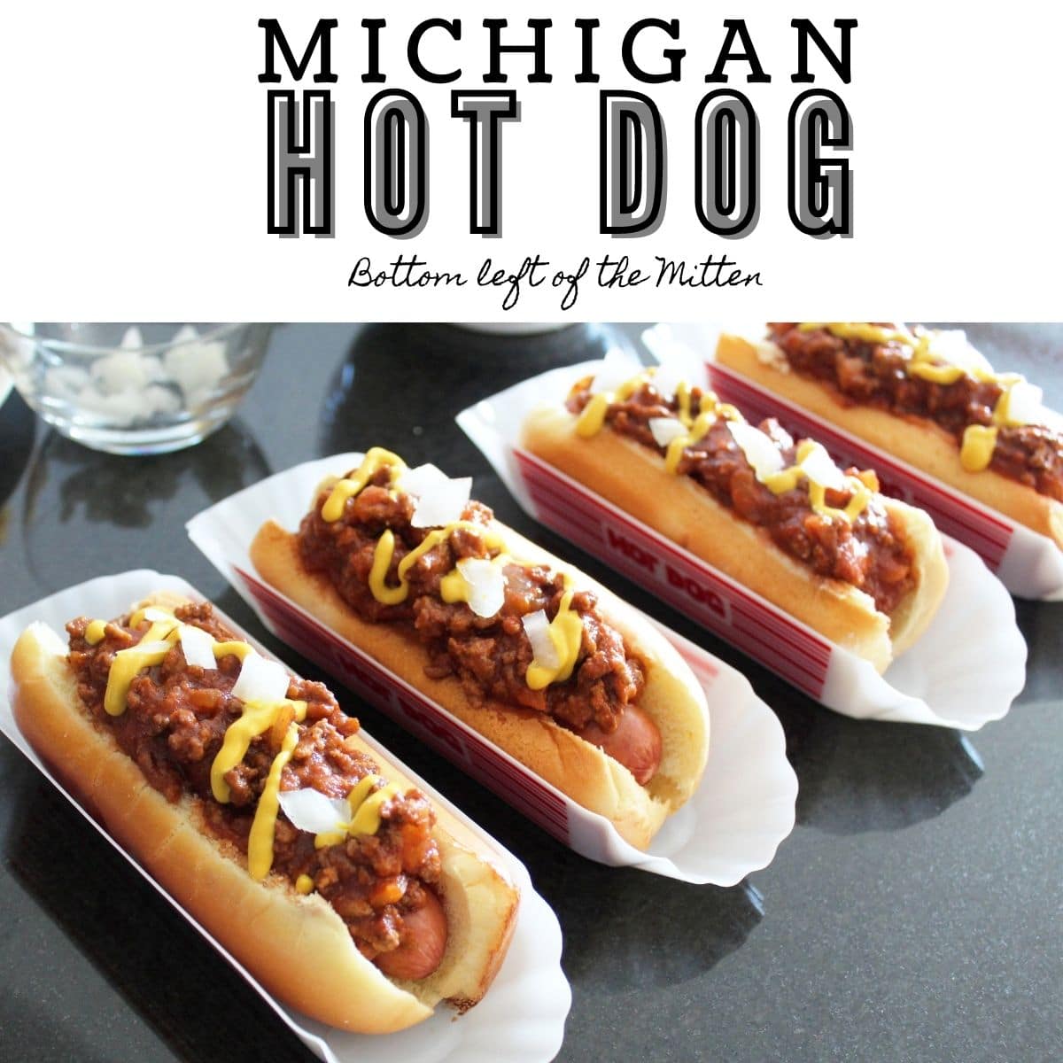 Michigan Hot Dog Bottom Left of the Mitten