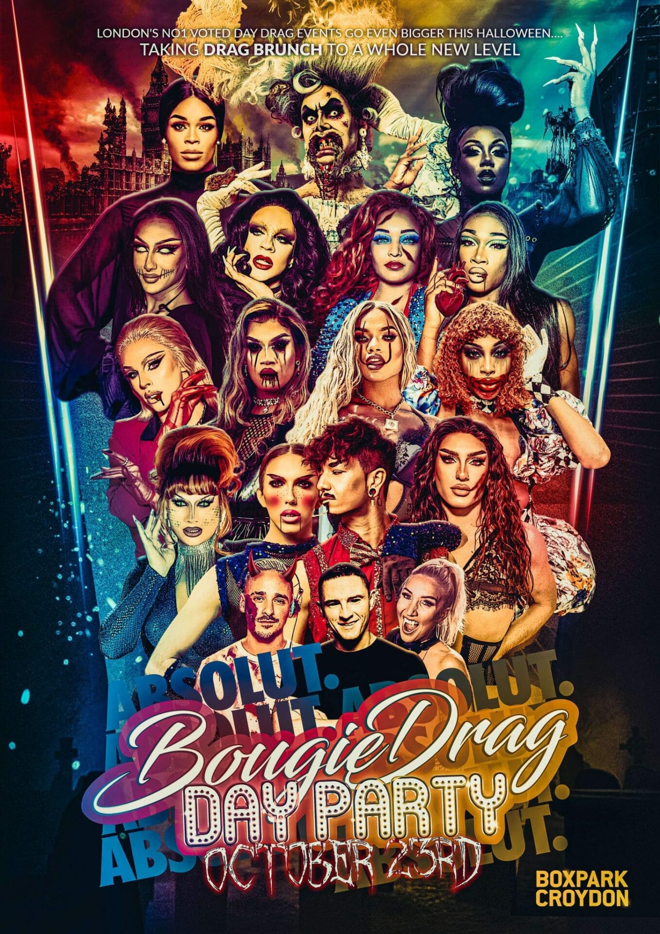 Bougie Drag Brunch Day Party Boxpark Halloween Special Bottomless
