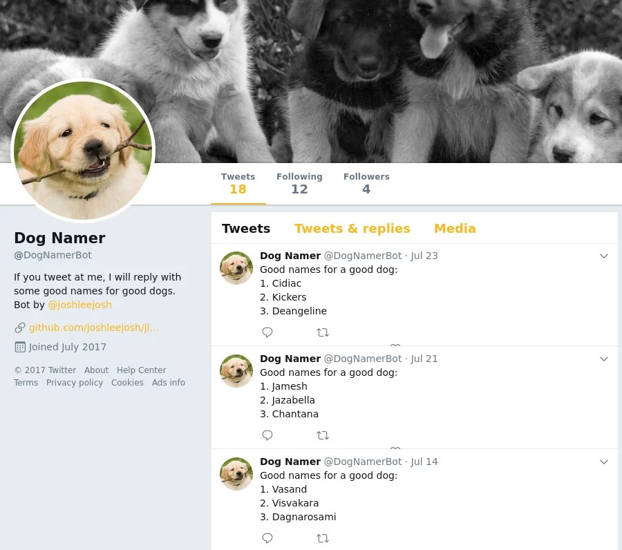 DogNamerBot Botwiki