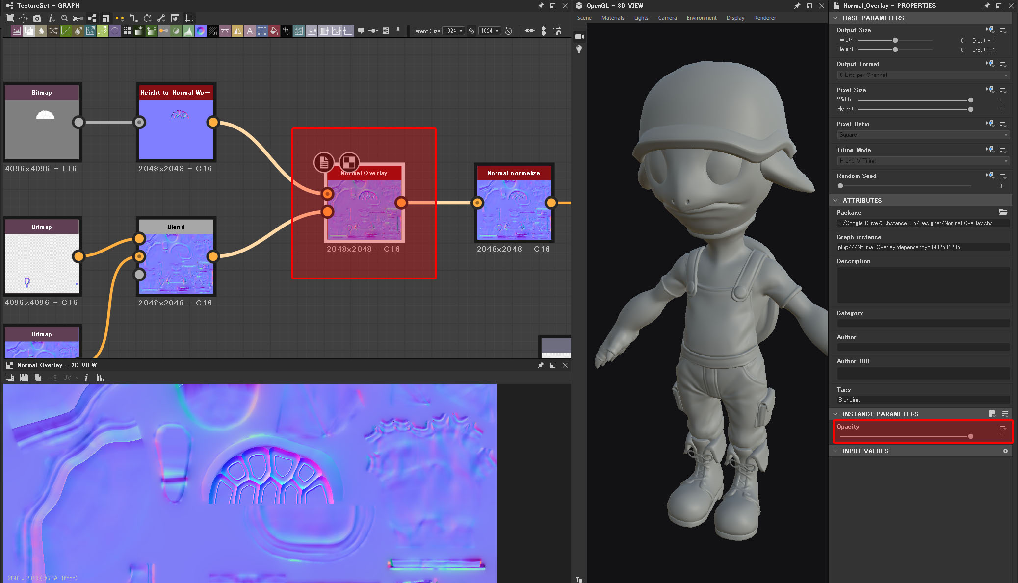 9，Substance DesignerでのHeight