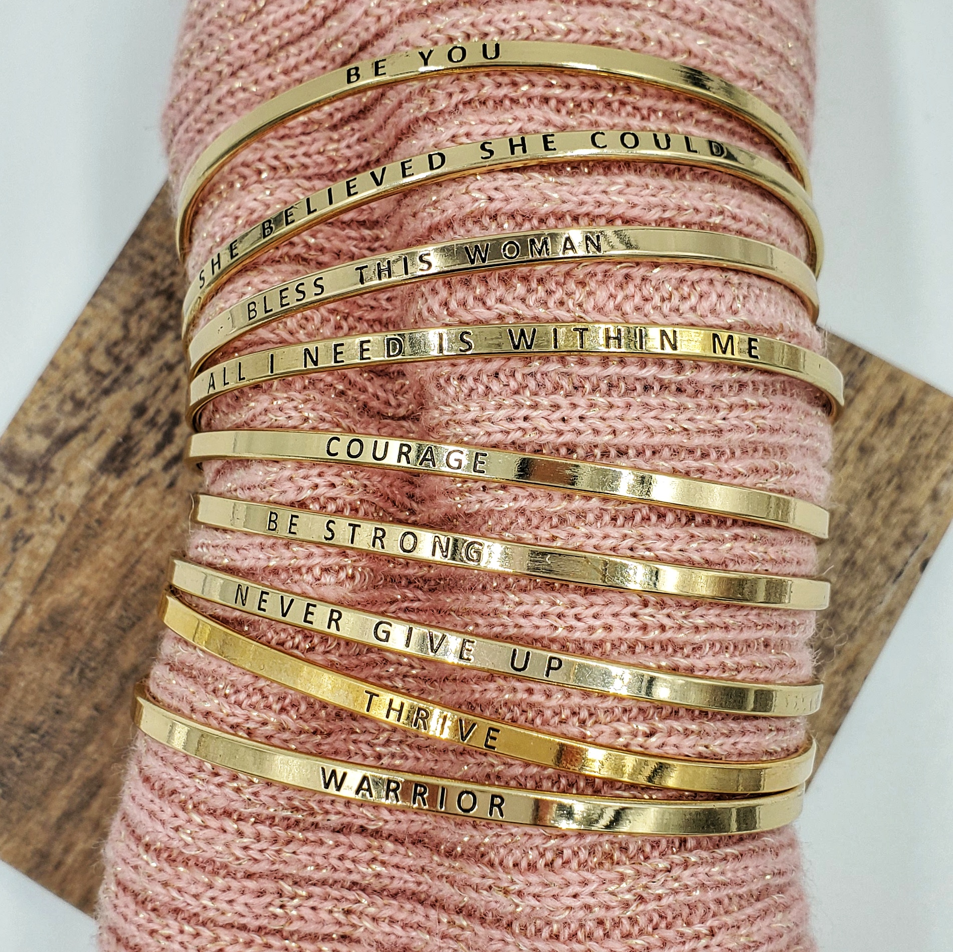 Mantra Bangle Bracelets BOUDIKA LIVE HERstory