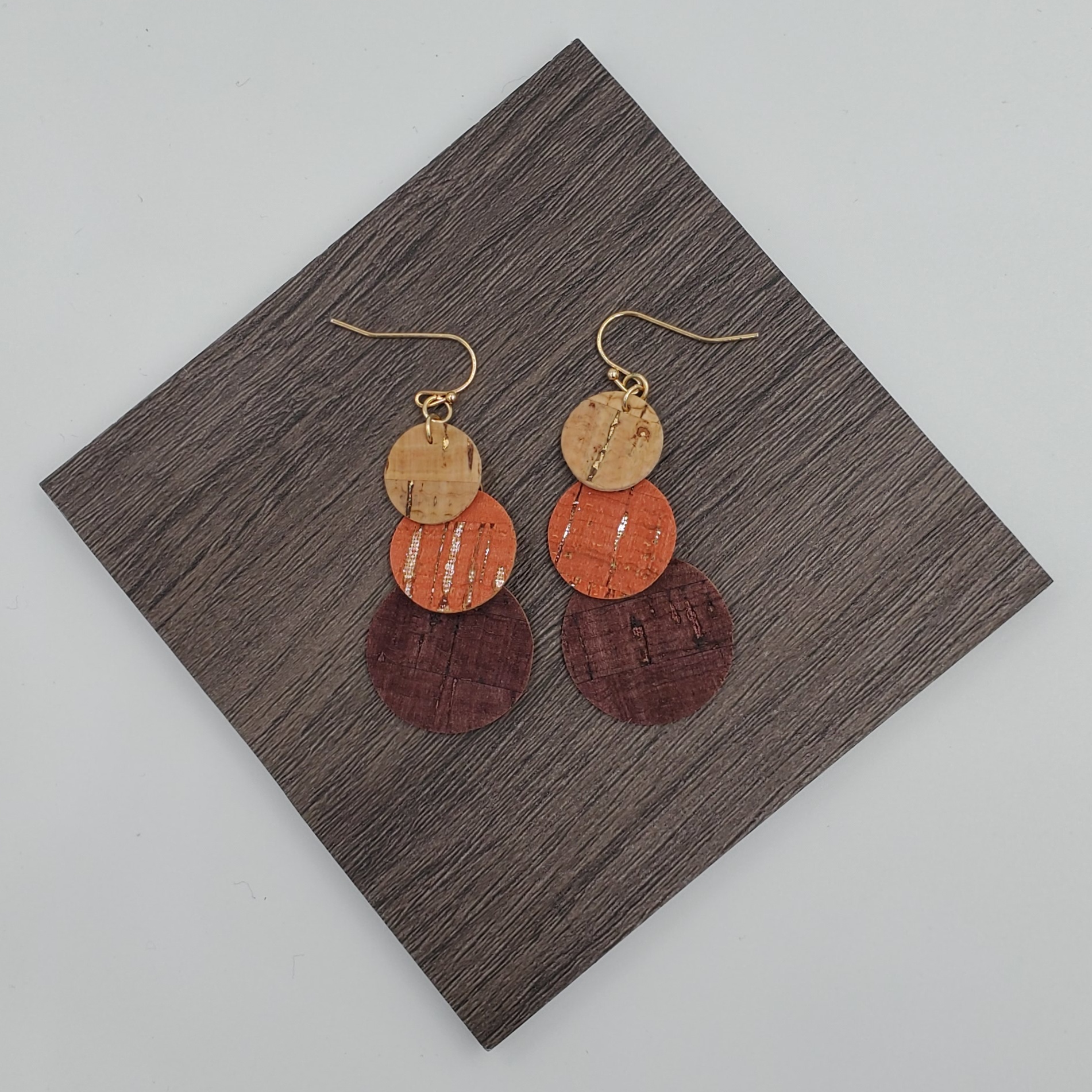 Cork 3 Layered Earring BOUDIKA LIVE HERstory