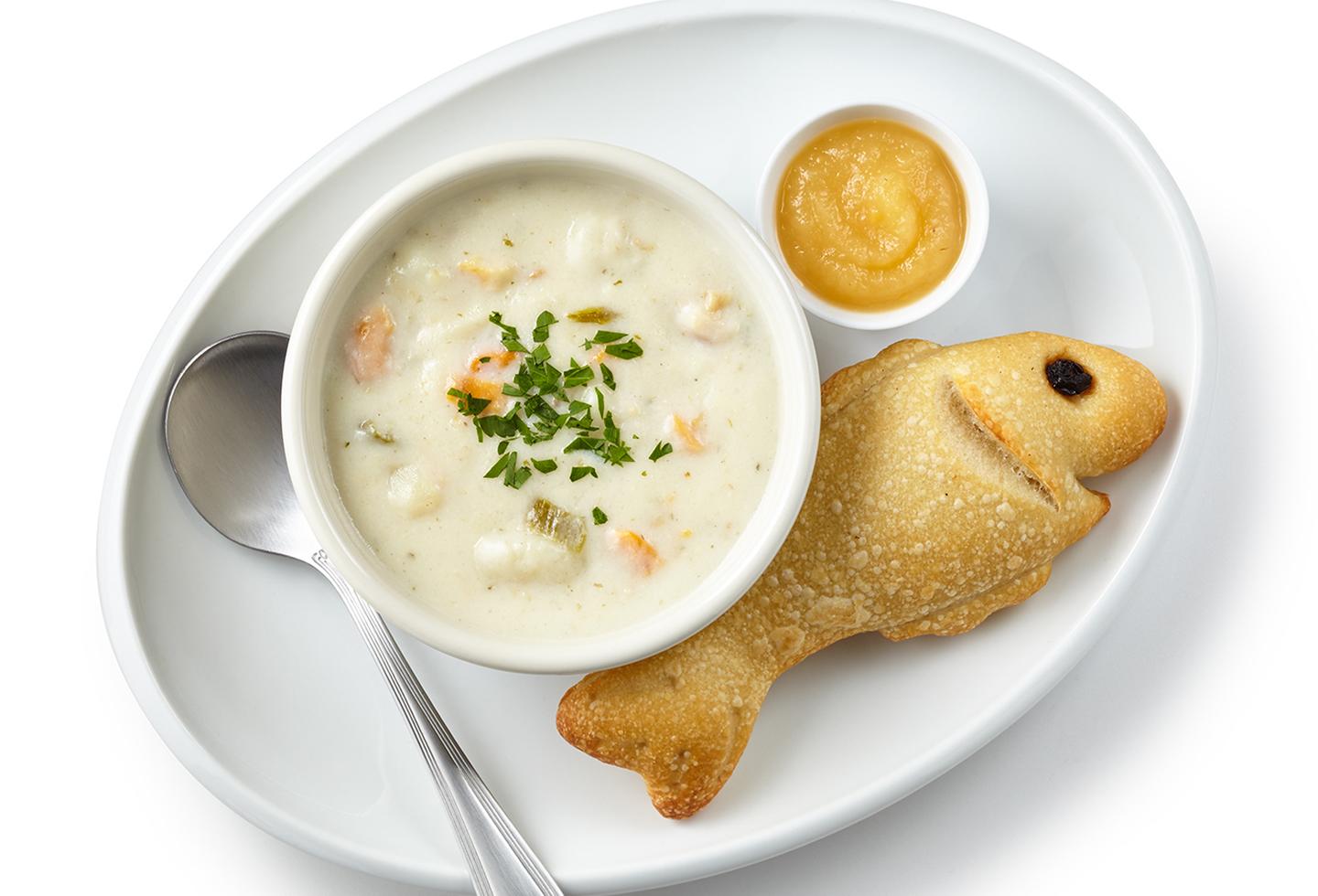 Kids Clam Chowder Soup Boudin Bakery