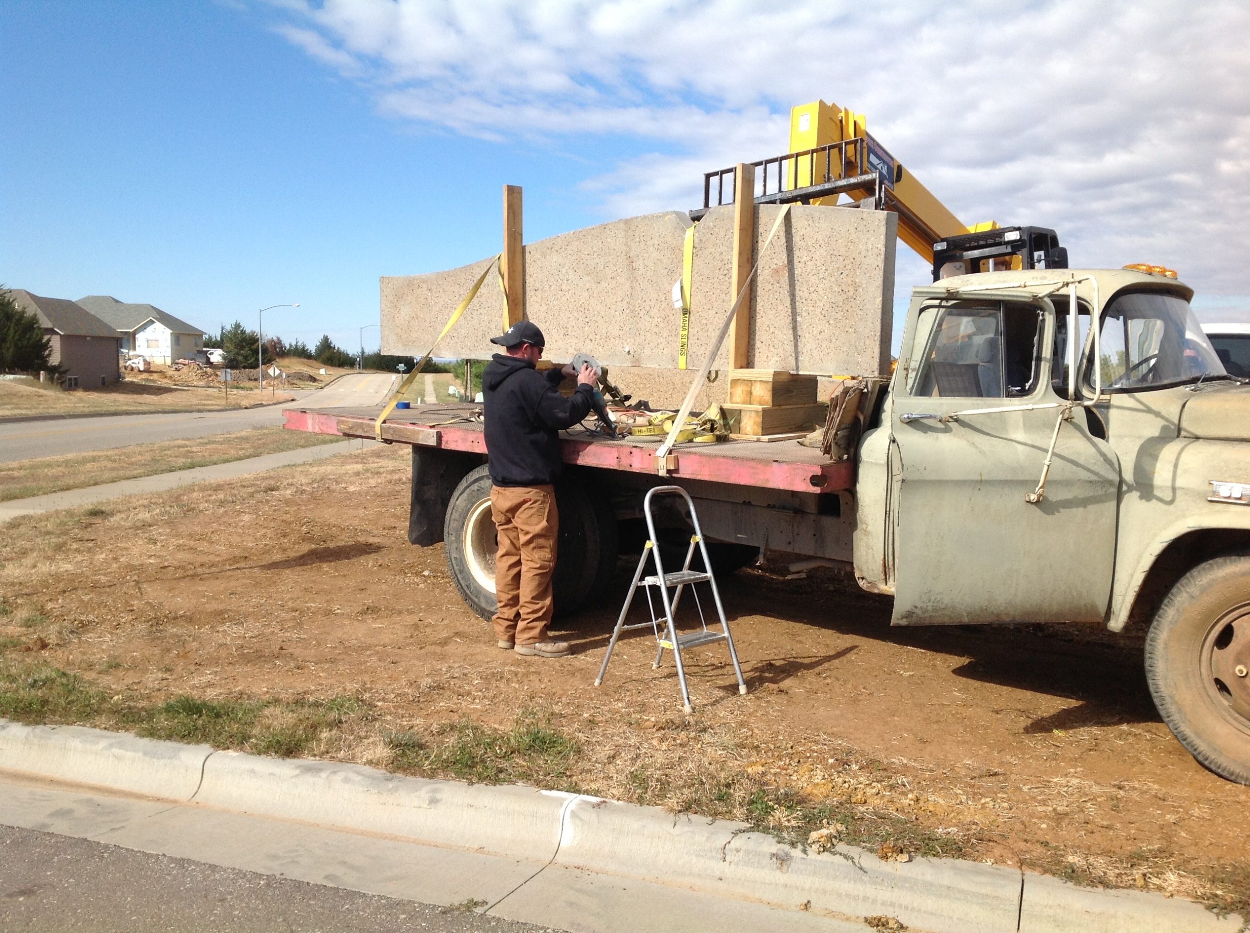 Grand Prairie Boulder Polishing Custom Concrete Work in Salina Kansas