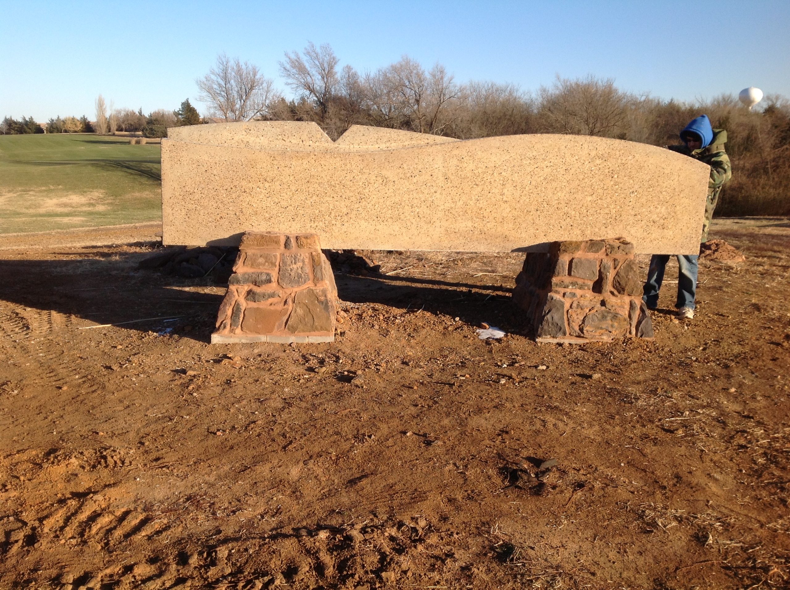 Grand Prairie Boulder Polishing Custom Concrete Work in Salina Kansas