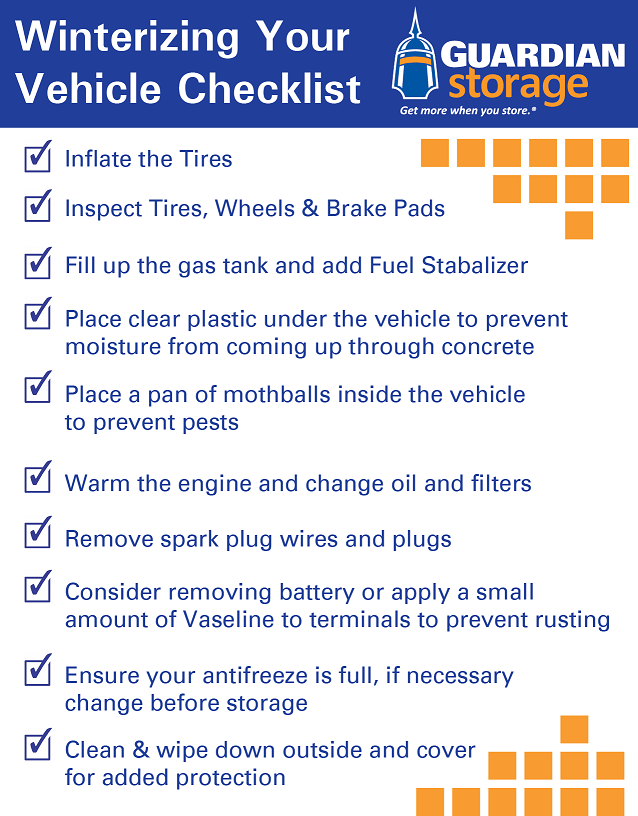 Vehicle Storage Checklist Boulder Self Storage Boulder, Colorado
