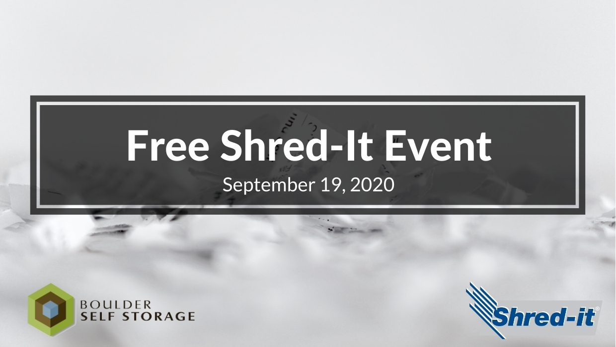Free Paper Shredding Event Boulder Self Storage Boulder, Colorado