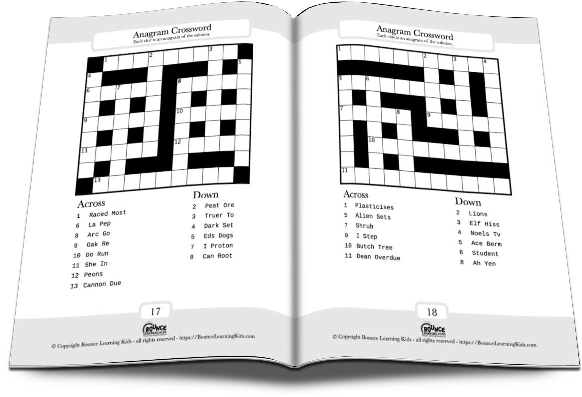 Anagrams Crosswords puzzles