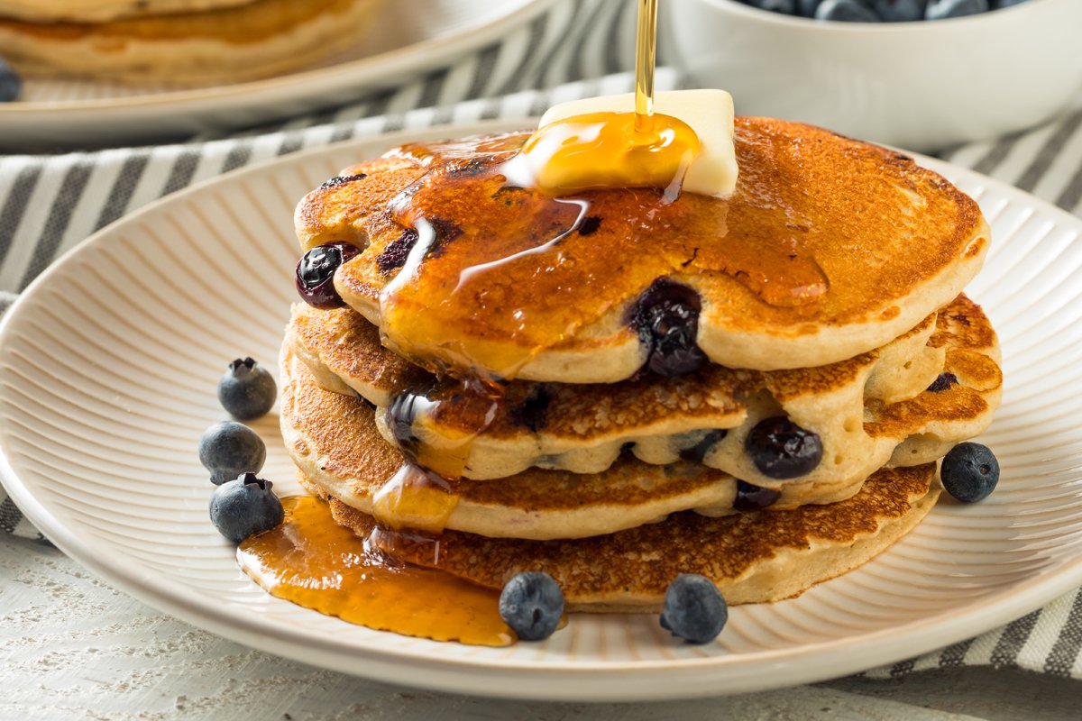 American buckwheat, blueberry & prune pancakes by Jane Clarke Bounce
