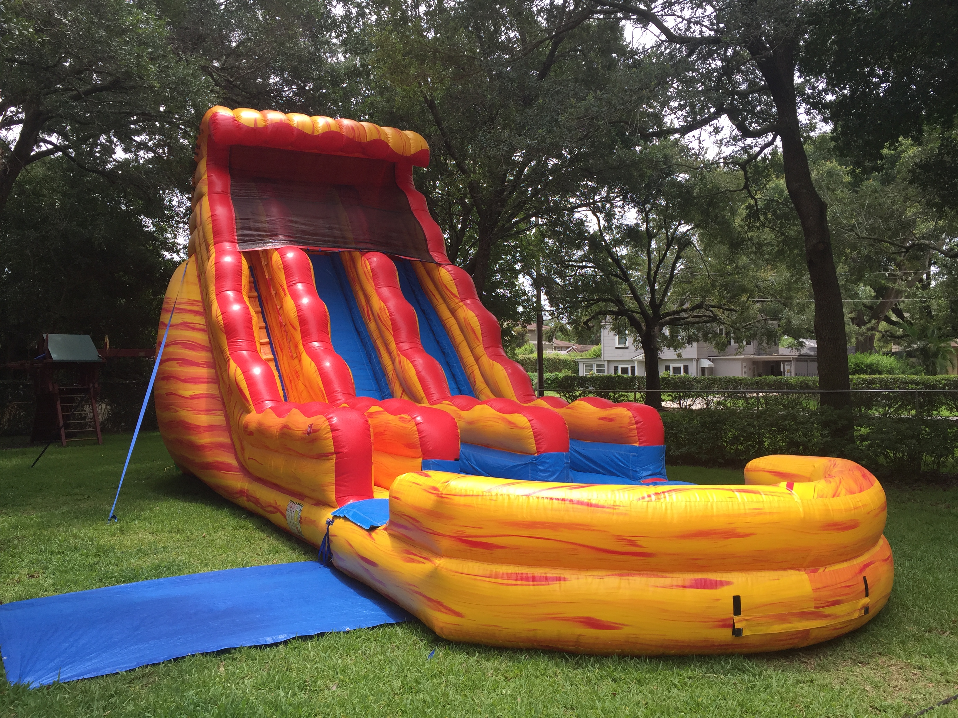22FT Dual Lane Fire and Ice Waterslide Bouncing Beez