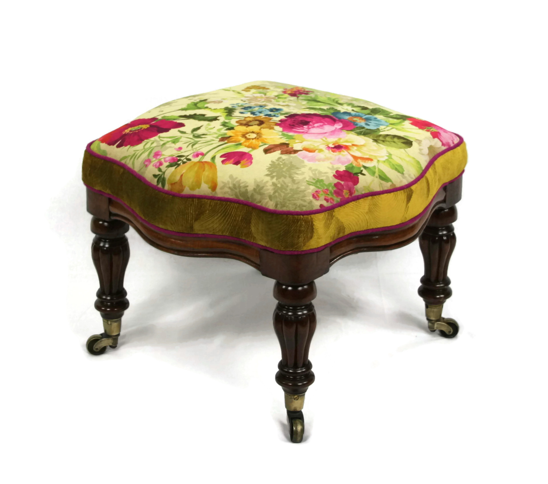 Victorian Haxagonal Footstool SOLD Antique Chairs, Restoration