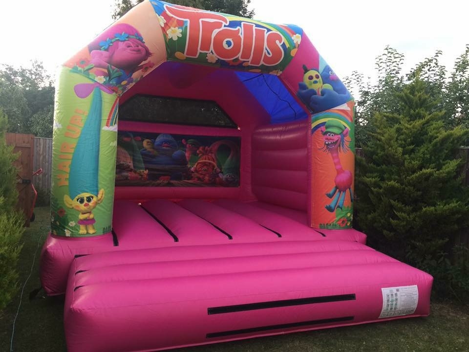 12.5ft x 15.5ft Pink Trolls Bouncy Castle Bouncy Castle Hire in Aylesbury, Buckinghamshire