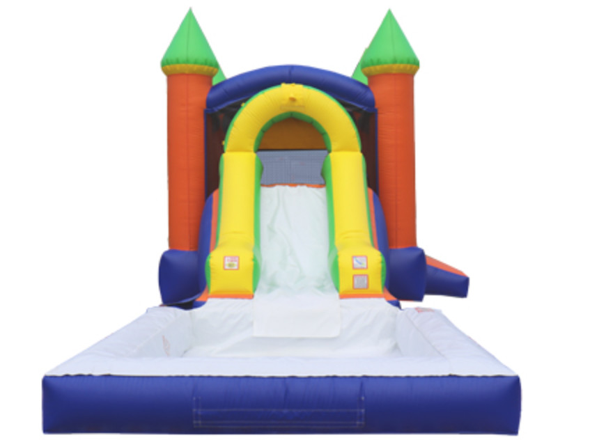Blue and Orange Moon Bounce Combo Water Slide Hire in Cecil County