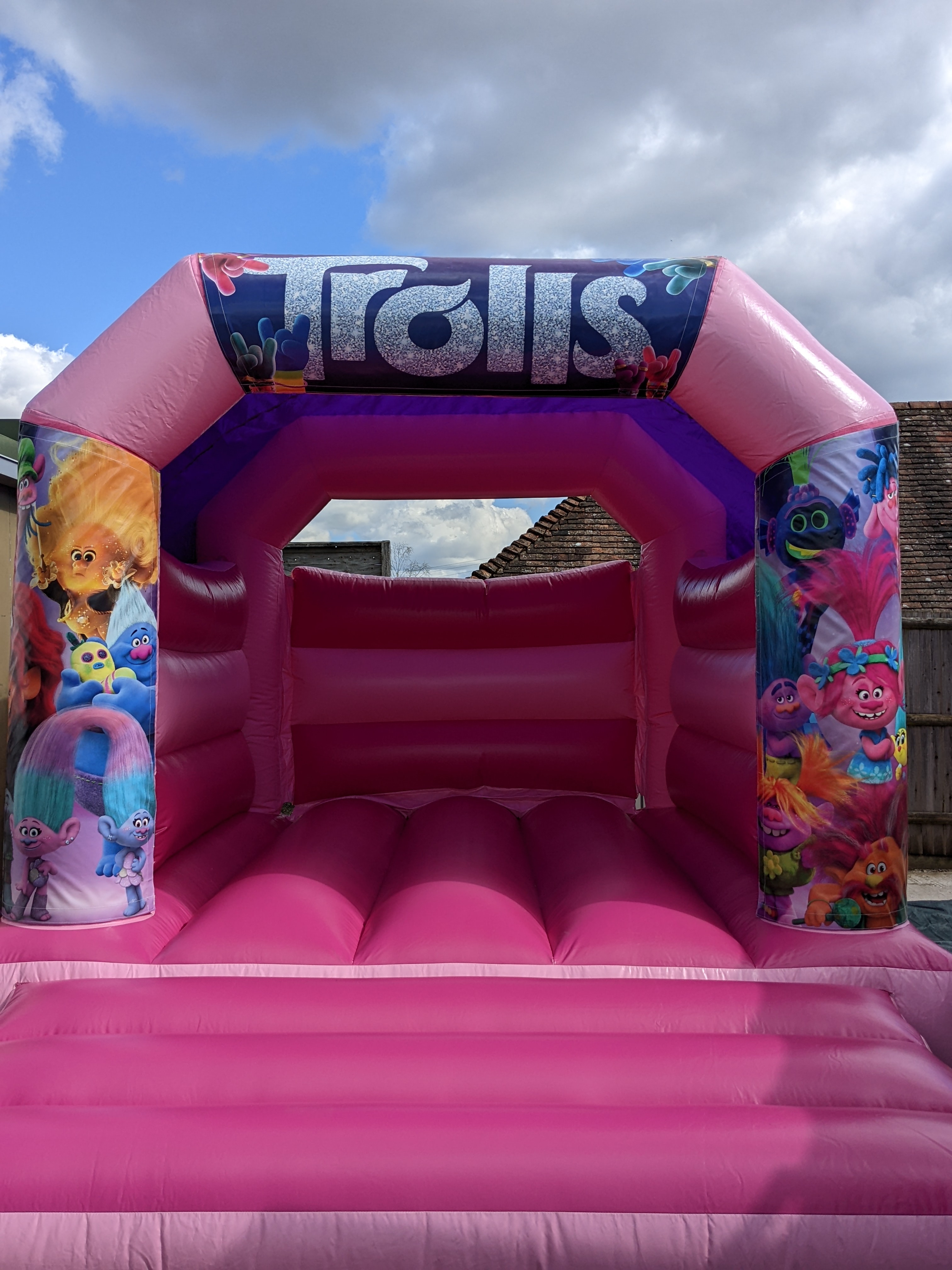 11 by 15ft Trolls Standard Castle Bouncy Castle Hire in Ashford, Aldington, Appledore