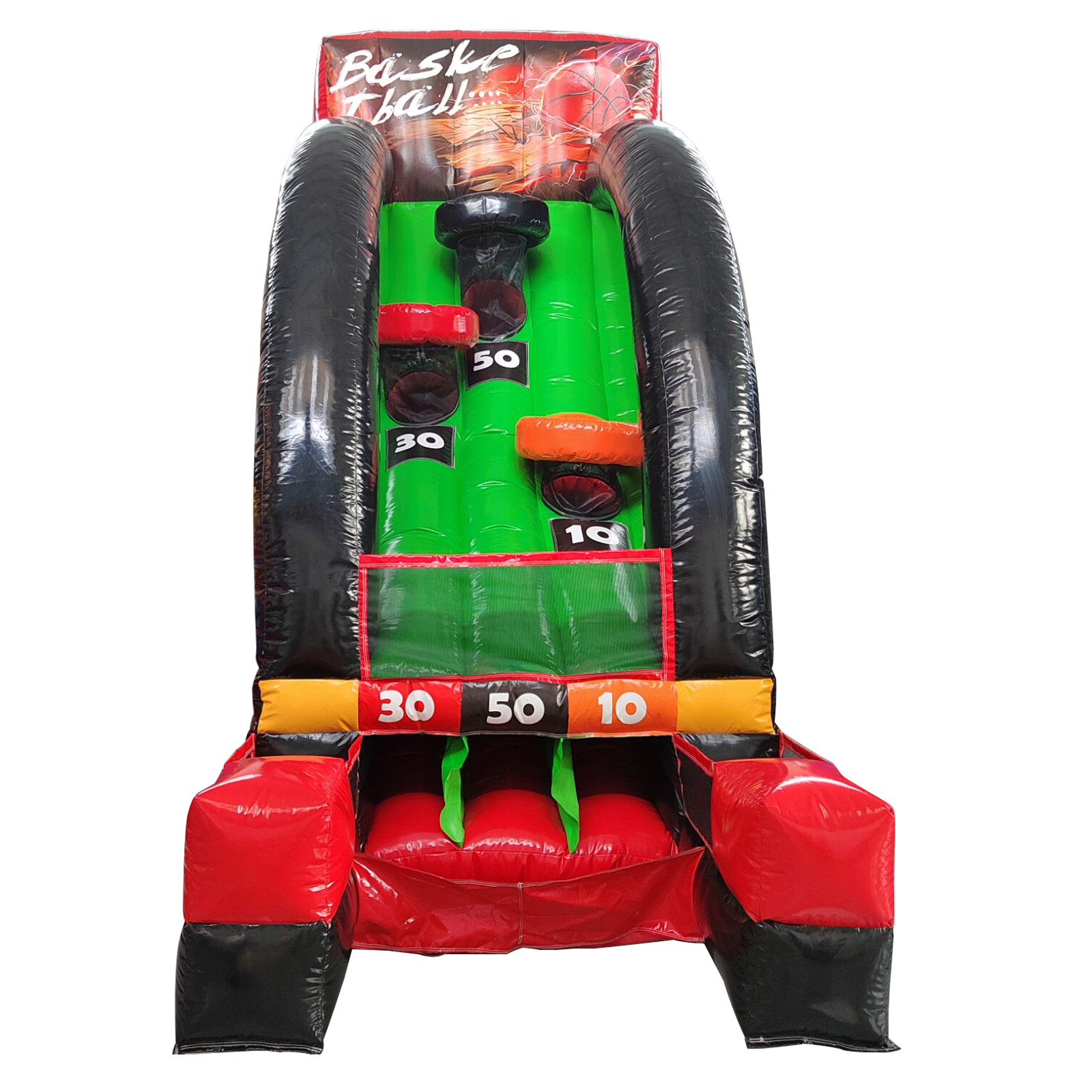 BBOL033 13x7x13.6ft Basketball Hoopzone (Green, Black, Orange, Red Hoopzone) Bouncy