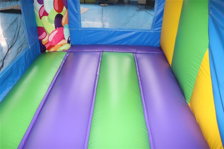 15ft x 12ft candy Tik Tok theme Bouncy castle and marquee hire in