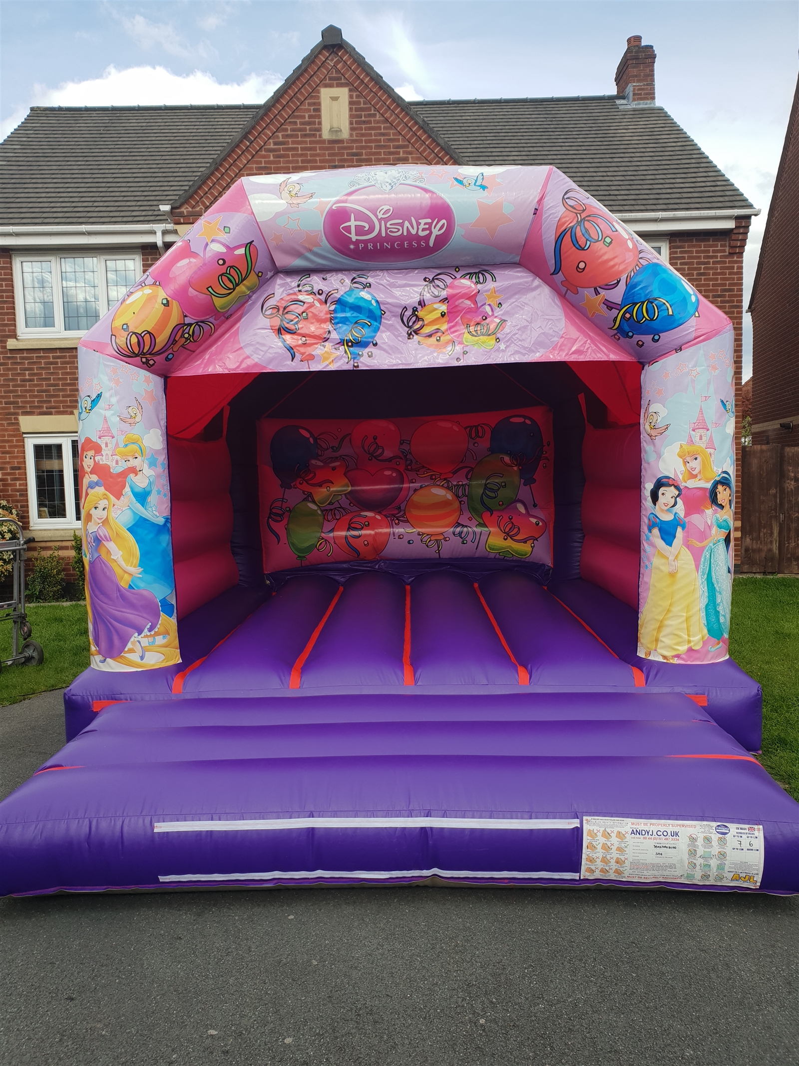 12 by 15 Princess castle Bouncy Castle Hire in Warrington, St. Helens