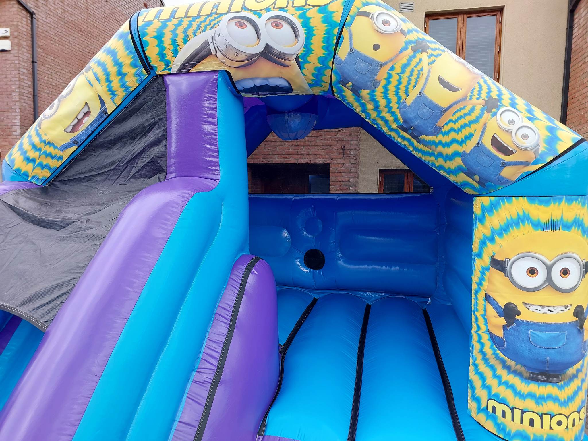 16ftx12ft Minion Bouncy Castle with Slide Bouncy Castle Hire , Food Machines for hire in