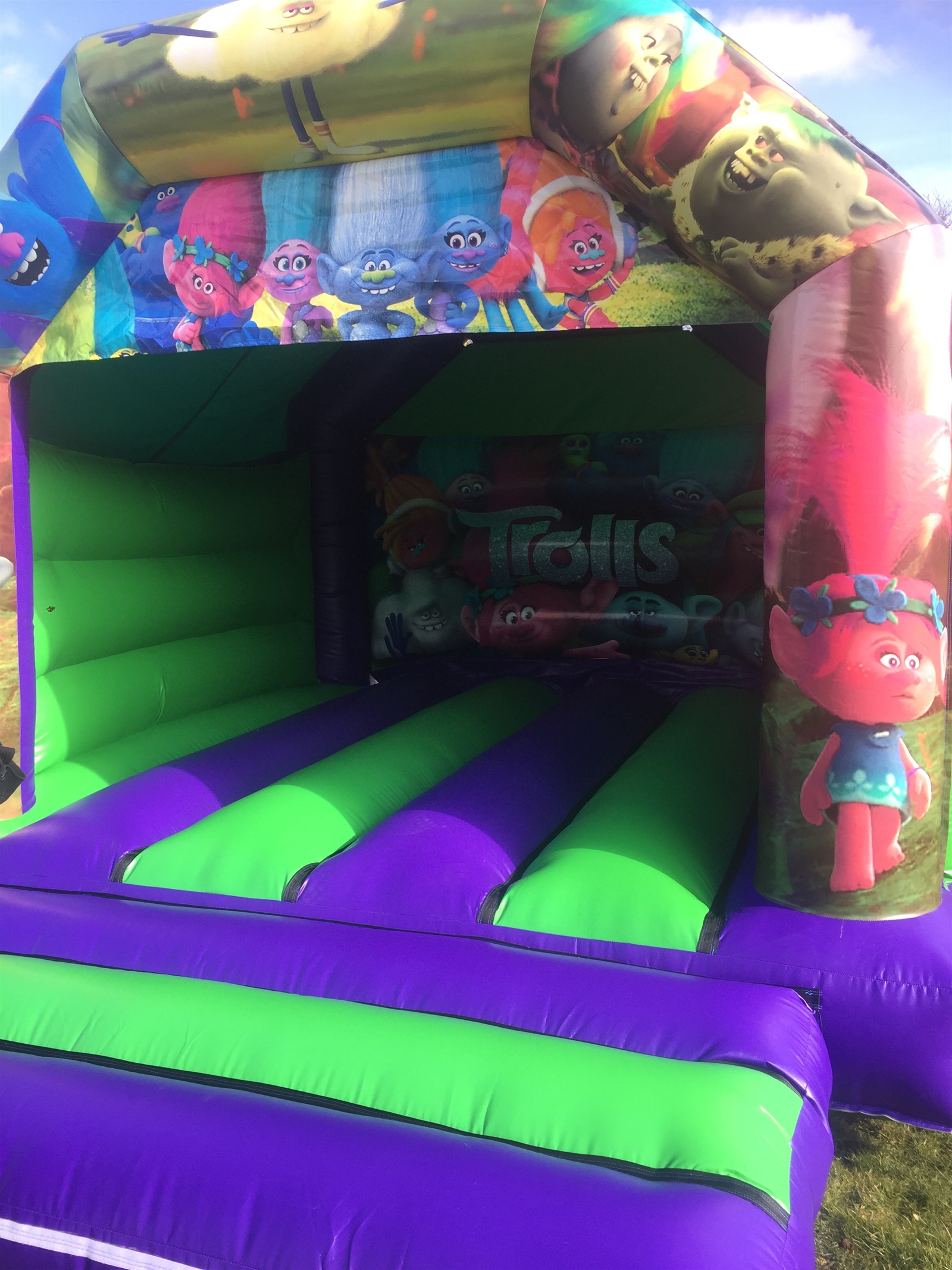 12 x 15 foot Trolls themed bouncy castle Bouncy Castle Hire in Norfolk, Thetford, Downham