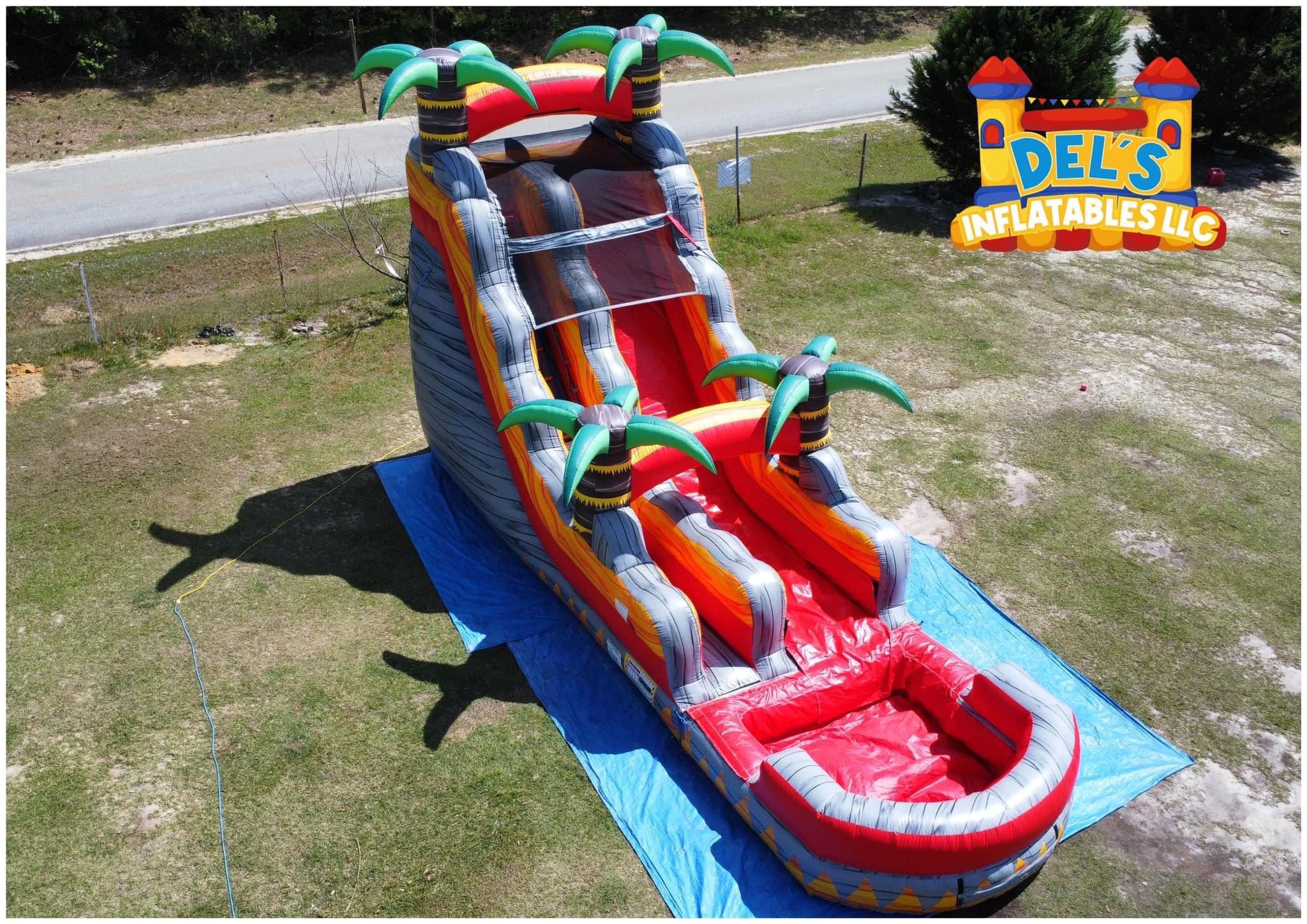 18ft Lava Inflatable Rentals, Bounce House Rentals, Water Slides in