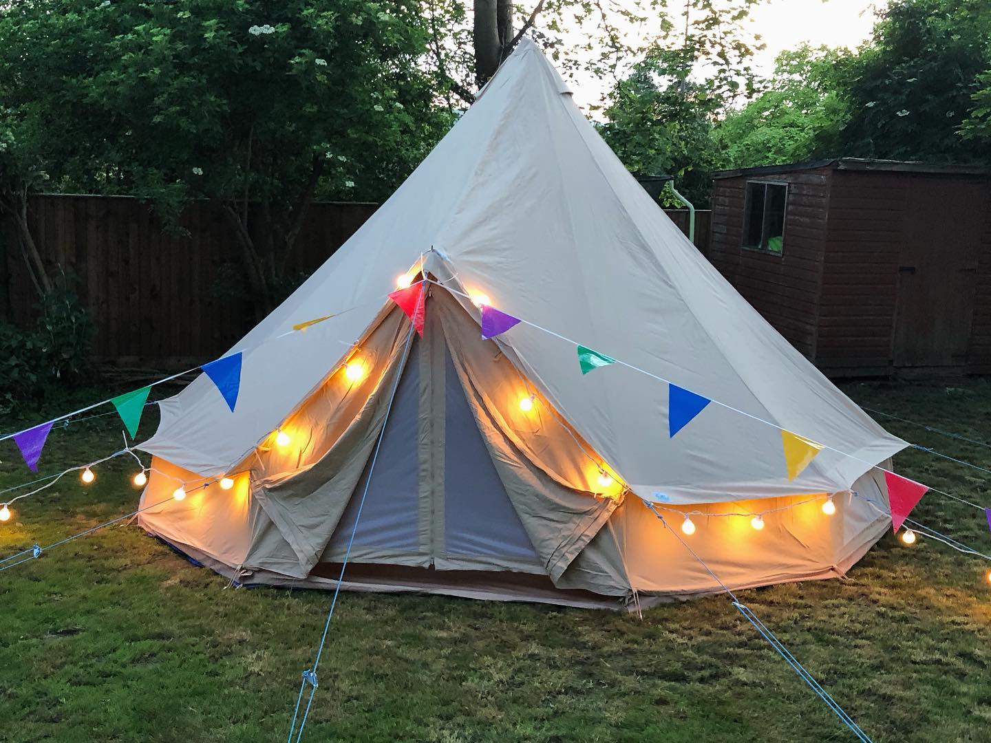 Bell Tent and Cinema Package for hire (1 Night) Hot Tub and Hot Tub