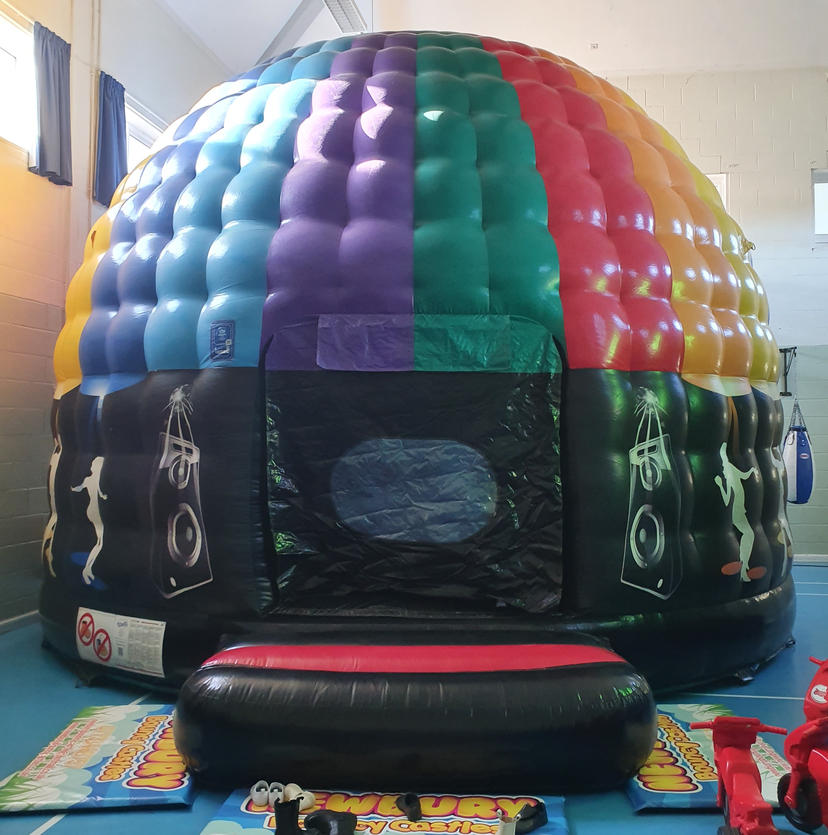 MEGA Disco Dome Best Bouncy Castle Hire, Slides, Rodeo bull ice cream