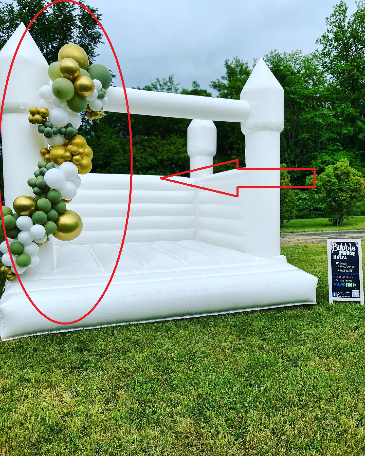 10' Balloon Garland Bounce House Addon Bounce House Rentals in