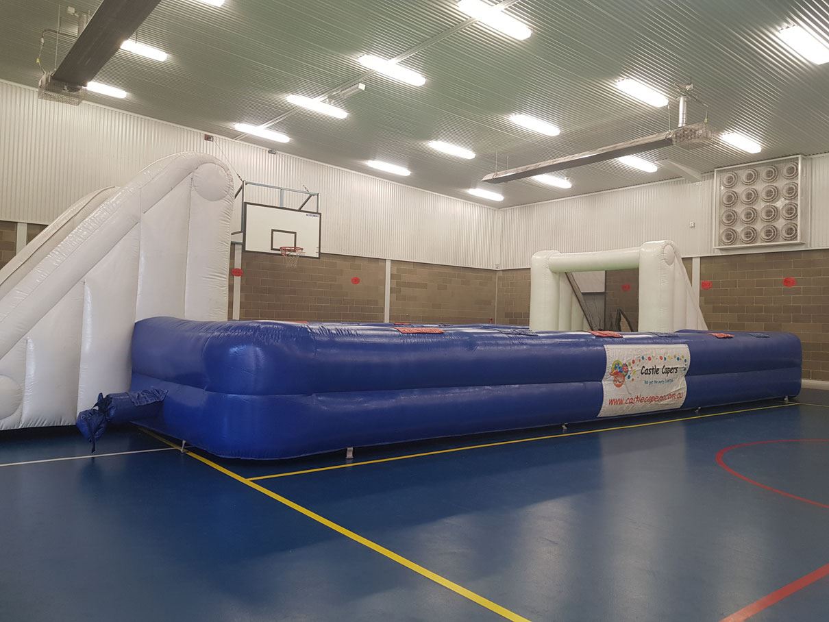 Inflatable soccer pitch hire in Adelaide